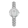 손목 시계 2023 한국 시리즈 작은 다이얼 골드 풀 다이아몬드 독특한 디자인 브레이슬릿 쿼츠 방수 시계 여성 relogio feminino