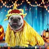 Coletes halloween engraçado cão de estimação cosplay roupas de ano novo animal de estimação traje chinês dragão dança leão cão festa leão dança sorte gato roupas