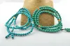 Strand 5pcs High Quality Natural Blue Howlite Fashion Women 108 Beads Prayer Mala Bracelet Tibetan Jewelry