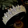 웨딩 헤어 보석 Asnora 럭셔리 CZ Tiaras 빈티지 Crystal Diadem Party Party Love Crown for Women Bridal Accessories 230508