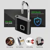 Door Locks KERUI Keyless USB Charging Fingerprint Lock Smart Padlock Waterproof Door Lock 0.2sec Unlock Portable Anti Theft Padlock 230508