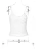 Czołgi damskie białe Camisole 2023 Odzież moda moda, prześwitujący koronkowy uprawa top noc nocna plażowa streetwear żeńska y2k szczupły gorset