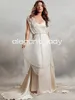 Bohemian Beach Hippie Wedding Dresses Subtil Beading Silk Satin i lager med fin Tulle Boho Bridal -klänning Vestidos Boda Playa