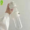 Neue Outdoor-Sport Wasser Flasche Stroh Tasse Große Kapazität Kunststoff Wasserkocher Gerade Trinkwasser Flaschen Student Tragbare Trinken Tassen