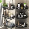 Nouvelle étagère de salle de bain organisateur de stockage de maquillage en alliage d'aluminium porte-shampooing étagère de douche accessoires de salle de bain sans perceuse étagère murale