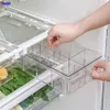 Organizzazione Organizzatore per frigorifero Stratificazione degli alimenti Scaffale per stoccaggio Scatola per frigorifero Congelatore Supporto per ripiano Cassetto estraibile Salvaspazio Organizzatore da cucina