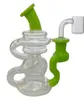 Vintage PREMIUM MINI RECYCLER Verre Bong Eau Narguilé 6INCH Pipes À Fumer Avec Bol Original Glass Factory peut mettre le logo du client par DHL UPS CNE