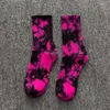 Chaussettes de sport Serviette Bas Tie Dye Hommes Confortable Hiver Running Basketball Mid Tube Soft Scks Unisexe Hommes