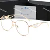 Sonnenbrille für Damen Lunette Herren Sonnenbrille Gold Silber Hexagon Metallrahmen Brille Trendige transparente Linse Lesebrille mit Etui Designer-Sonnenbrille