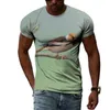 Мужские рубашки T the Blue Bird Summer Harajuku Design Fashion Men Men Shirt 3d по всему печати Tee Tops Unisex