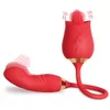 Vibratori Vasana Rose Leccata di clitoride con lingua grande Ruota di 360 ° Giocattolo con dito dildo Wiggle Clit Capezzolo 230509