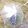 Hondenkleding Verkoopt Pet Umbrella Transparante draagbare ingebouwde riem puppy's Cat Raincoat Small en Rain Gear