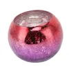 Candle Holders Glass Holder Cracked Electroplated Gradual Red Purple Stand Table Center Decoration Wedding Party Supplies