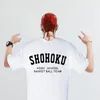 Męskie koszulki Anime Shohoku High School Basketball Team Sakuragi Rukawa Mitsui Training Shirt Męs