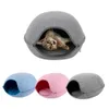 マット分離可能なナチュラルフェルト猫ベッド通気性猫ペット洞窟ダークグレー猫のベッドハウスペット猫のペットアクセサリーのクッション付き