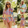 Costumi da bagno donna Plus Size Bikini floreale Scrunch sexy a vita alta 2023 costume da bagno donna bikini femminile stampa Bodysu