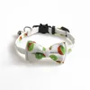 Colliers de chat laisse échappée avec cloche et nœud papillon Kiwi Berry kiwi motifs sécurité chaton arc pour Kitty chats chiot