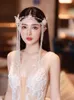 Wedding Hair Jewelry Transparent Butterfly Beads Bridal Headwear Beaded Hairband Accessories Original Crystal for Women 230508