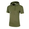 Men's T Shirts Fashion Casual Korean-Style Versitile Short Sleeve T-Shirt Selling Men Mid-Length Hooded -40