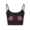 Camisoles Tanks Sexy Top Women Casual Dragon Pattern Crop Tops Cropped Tight Attractive Fitness Polyester U Neck Fashion Sleeveless Straps 230508