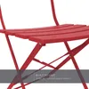 SR Steel Patio Bistro Set, składane zestawy mebli ogrodowych na zewnątrz, 3-częściowy zestaw patio ze składanym stołem i krzesłami na patio, ciemnoczerwony