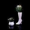 Dekorativa föremål Figurer Creative Harts High Heeled Shoes Vase Ornament Dried Flower Arrangement Fun Modern Fashion Plant Pot 230508