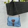 Sacs de soirée FIRMRANCH Niche Design Rétro Simple Haute Qualité Denim Cuir Ceinture Boucle Gland Dentelle Épaule Sous-Bras Sac Femme Bourse