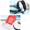 Accessori da viaggio Pantofole creative Etichetta per bagagli in silicone Donna Uomo Etichetta portatile Porta indirizzo ID valigia