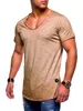 Mens Tank Tops Herr Tshirt Explosion Models stor storlek Vneck Stretch Solid Color Short Sleeve Youth Base Shirt Factory Direct Vest 230509