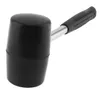 Hammer Non-elastic Black Rubber Hammer Wear-resistant Tile Hammer with Round Head and Non-slip Handle DIY Hand Tool 230509