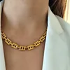 Chaînes En Acier Inoxydable Chaîne Colliers Pour Femmes Simple Minimaliste Collier Étanche Punk Cool Chunky Bijoux