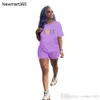 2023 Designer Femmes Survêtements Plus La Taille 3xl 4xl 5xl Deux Pièces Ensemble Lettre Imprimer T-shirt Et Shorts Ensemble Tenues De Sport