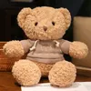 40/60/80 cm härlig nallebjörn leksaker kawaii lockiga björnar med tröja mjuk djurkudde för barn flickor födelsedag xmas