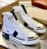 Top Brand Brand High-Top Custom 2.zero Sneaker Shoes con dettagli a contrasto con le cuoio a materiale misto di graffio maschile masche