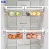 Organizzazione Organizzatore per frigorifero Stratificazione degli alimenti Scaffale per stoccaggio Scatola per frigorifero Congelatore Supporto per ripiano Cassetto estraibile Salvaspazio Organizzatore da cucina