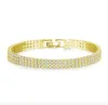 Chain SB1 Crystal Flower Plant Charm Bracelets For Women Girls Rose Gold Chain Link Bracelet SmartBuy 230509