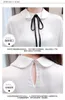 Women's Blouses & Shirts Feminina Camisa Chiffon De Manga Comprida Patchwork Lace Blusa Casual Ruffles Bow Tie White Lady Tops