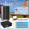 LifePO4 48V 150AH PACK 100AH ​​200AH 16S 51,2V 7,6KWh Energy Storage 200A BMS com Rs485 CAN 6000+ciclos até 32 paralelos