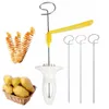 Universal Portable Potato BBQ Skewers For Camping Chips Maker slicer Potato Spiral Cutter Barbecue Tools Kitchen Accessories