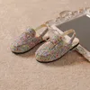 SLIPPER Summer Kinderschoenen Kinderen Outdoor Glaasjes Baby Meisjes Gold Slippers Peuter Bling Bring Merk Flats Princess Dia's Slip op schoenen 230509