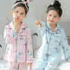 Pijama Kids Pijama Sonbahar Bahar Kızlar Erkek Kızlar Nightwear Bebek Giysileri Hayvan Karikatür Homewear Sets Pamuk Çocuk Pyjam 230509