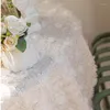 Table Cloth White Embroidered Tablecloth French Country Princess Retro Lace Light Luxury Romantic Birthday Decoration