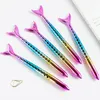 Pcs/lot coloré sirène Laser Gel stylo mignon 0.5 Mm encre noire Signature stylos cadeau promotionnel papeterie fournitures scolaires