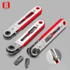 Moersleutel Binoax Mini Ratchet -skiftnyckel Skruvmejsel 1/4 tum Drive Socket Hex Skruvmejsel Bit Dualdrive Head Ratchet Wrench med två huvuden