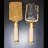 Hårborstar Diamond Incrusted Comb Stick Borrerad Airbag Massage Kvinnor Curly Didangle för Sdressing Styling Tools 230509