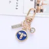 Creative Rhinestone Small Bee Keychain Pendant Lady Fashion Bag Car Keychains Jewelry Gift In Bulk