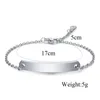 Link Bracelets Trendy Titanium Steel Bend Dog Tag Rolo Chain For Men Women Unisex Charm Jewelry Gift Can Engrave