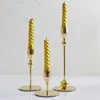 Держатели свечей 3PCS Candlestick Metal Holder Simple Golden Wedding Decoration Bar Party Home Home