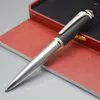 Продвижение Silver Metal Ct Ballpoint Pen School Office Cationaly Stactionty Luxury Refill Pens для рождественских подарков