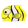 キャップスイミングチルドレン防水漫画魚プリントシリコーン子供用プールのためのかわいい男の子と女の子の水泳キャップP230531